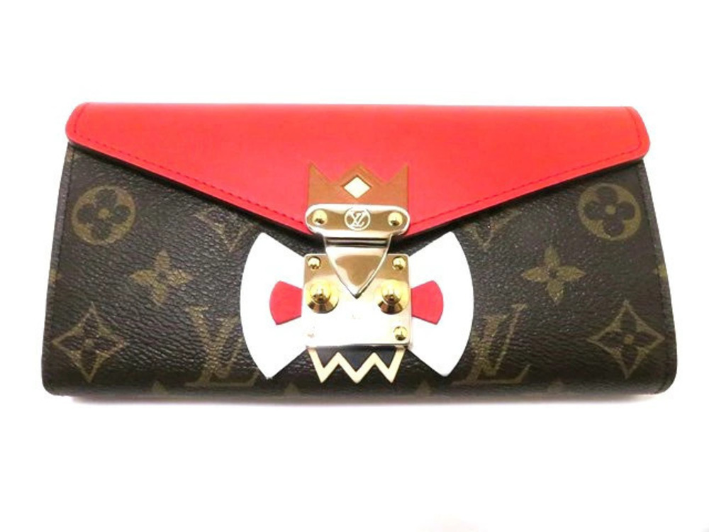 LOUIS VUITTON Portefeuille Sarah Tribal Masca Monogram Cerise Red